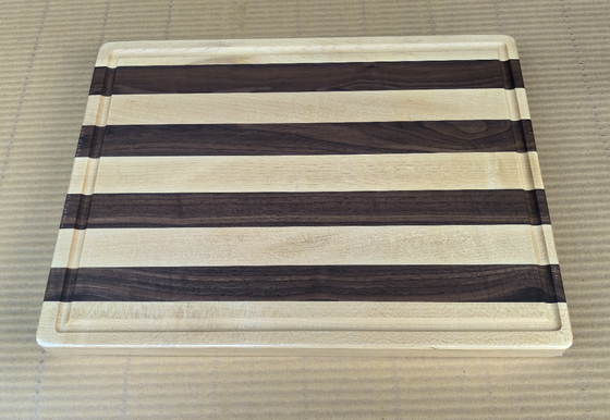 Schwarze Walnussholzschnittplatte Walnusshackplatte 600x450x38mm 500x380x35mm